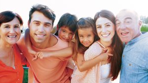 family medicine header - happy smiling family