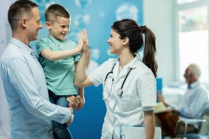 Doctor Interacting With Patients