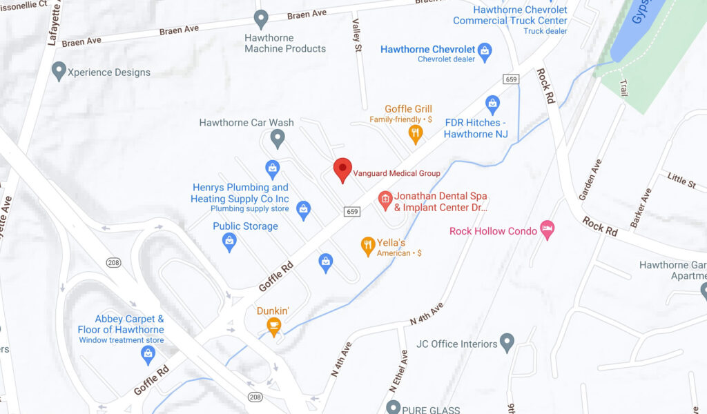 Hawthorne-map - Vanguard Med Group