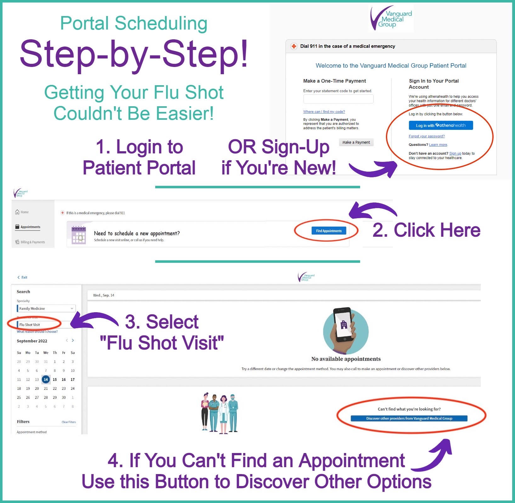 Flu Shot Registration Steps